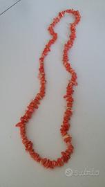 1 COLLANA di CORALLO BAMBU' e  2 BRACCIALI  BIJOUX