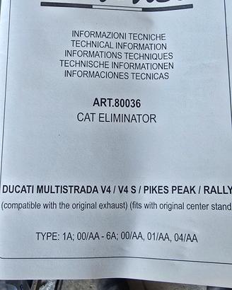 decatalizzatore per ducati multistrada v4s Leovinc