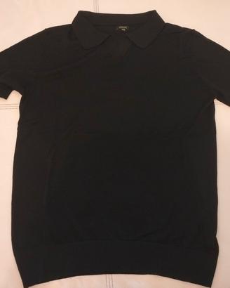 t shirt stile polo uomo nera 
