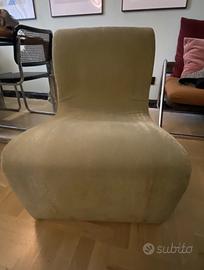 2 poltroncine velluto verde vintage anni 50