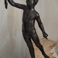 Statua pescatore in antimonio