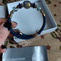 Bracciale Venezia Classica vetro di murano blu oro