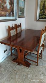 Tavolo da Pranzo Allungabile in Legno Massello