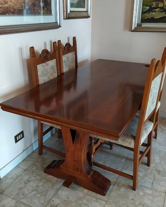 Tavolo da Pranzo Allungabile in Legno Massello