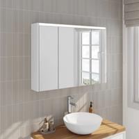 Specchio contenitore bagno con LED e 3 ante