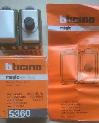 bticino magic art. 5360 regolatore con deviatore