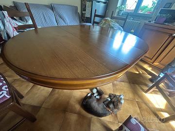 Tavolo rotondo allungabile  con 6 sedie