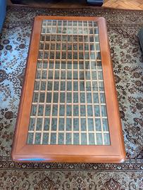 Tavolino caffe soggiorno divano legno design