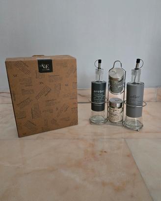 Set Oliera Acetoiera Sale e Pepe "VE Tivoli" NUOVO