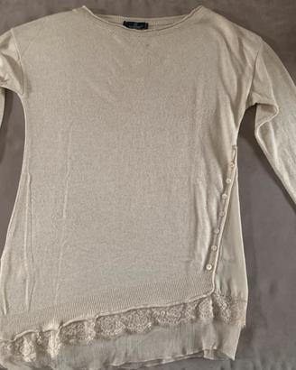 Maglione da donna lungo beige Bluejoint Collection