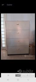 Organizer per ufficio a 4 ripiani di colore bianco