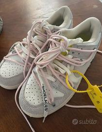 sneakers Nike dunk low X of wite taglia 38