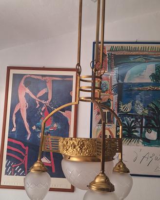 lampadario art deco anni 40