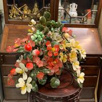 pianta scultura cinese in pietre dure preziose