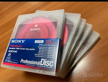 5 Sony XDCAM Professional Disc PFD50DLAX da 50 GB