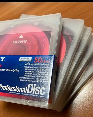5 Sony XDCAM Professional Disc PFD50DLAX da 50 GB