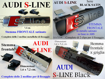AUDI SLINE S-LINE S STEMMA ANTERIORE FRONTALE LOGO