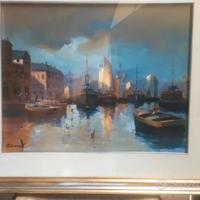 Quadro Porto al Crepuscolo di Mohammed Sezese 