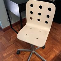 Sedia da scrivania IKEA bianca