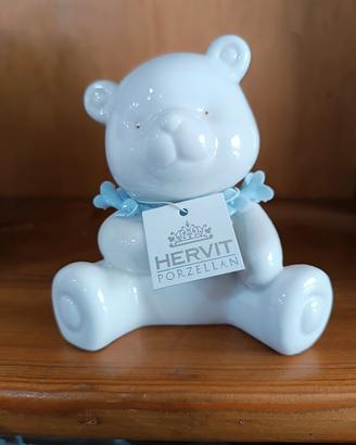 Orsetto in porcellana bianca
