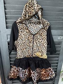 vestito carnevale leopardo taglia 19/14 anni