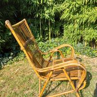 Elegante poltrona in vimini made in Italy