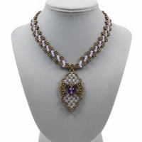 Collana Retrò bronzo Pendente Swarovski e Agata