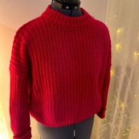 Maglione fucsia corto