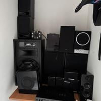 casse,amplificatore,mixer e tastiera dj