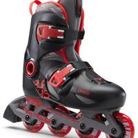 OXELO ROLLER BAMBINO PLAY 5 ROSSO-NERO