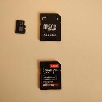 Lotto 1 microSD 64GB + 1 SD 64GB