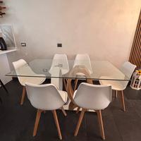 Tavolo in vetro + 6 sedie