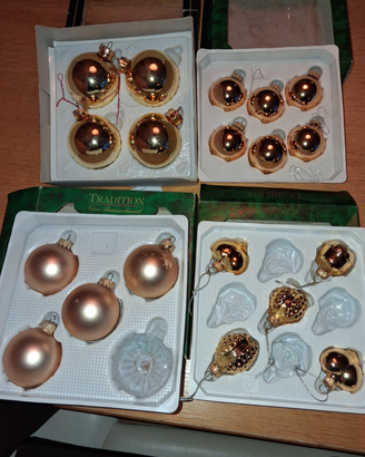Palline addobbi natalizi in vetro vintage