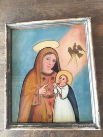 quadro devozionale madonna con il bambino 