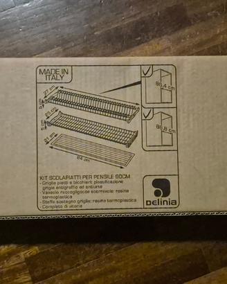 Scolapiatti Pensile incasso 90 Cm Delinia