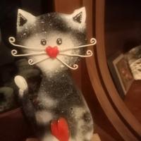 gattino rubacuori soprammobile artigianale 