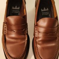 Mocassini da uomo in pelle marrone taglia 41