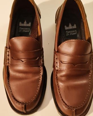 Mocassini da uomo in pelle marrone taglia 41