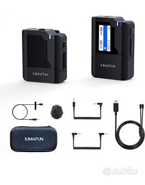 kit microfono lavalier kimafun wireless