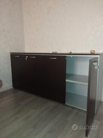 Armadio da ufficio in legno nero
