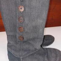 Stivali ugg a mezza gamba in tessuto grigio