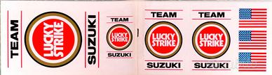 Adesivi vintage Lucky Strike Suzuki
