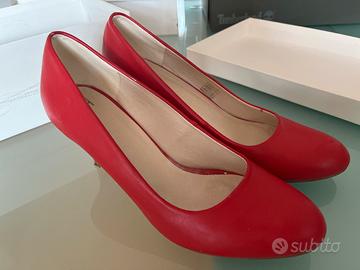 Scarpe rosse tacco 7 taglia 39