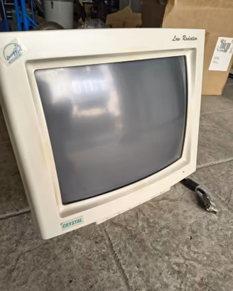 Monitor Crystal retro PC tubo catodico vintage