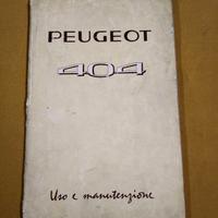 libretto uso e manutenzione Peugeot 404