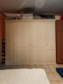 Armadio in legno per camera da letto a 6 ante