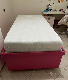 Letto singolo 97x197 con 6 ruote con bloccaggio
