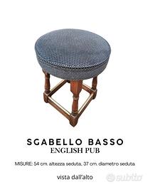 SGABELLO LEGNO MASSELLO USATO BEN CONSERVATO