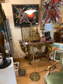 Lampada Venini in vetro di Murano rosso,anni ’70