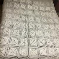 Copriletto uncinetto fatto a mano vintage